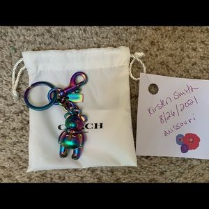 Coach Oil slick bear charm